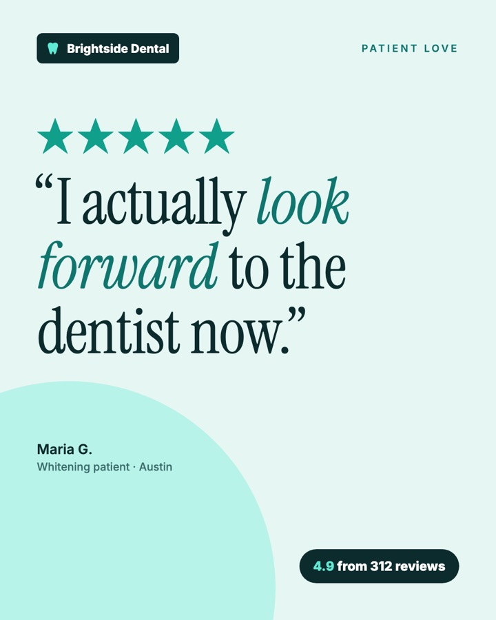 Sample graphic: a five-star patient review